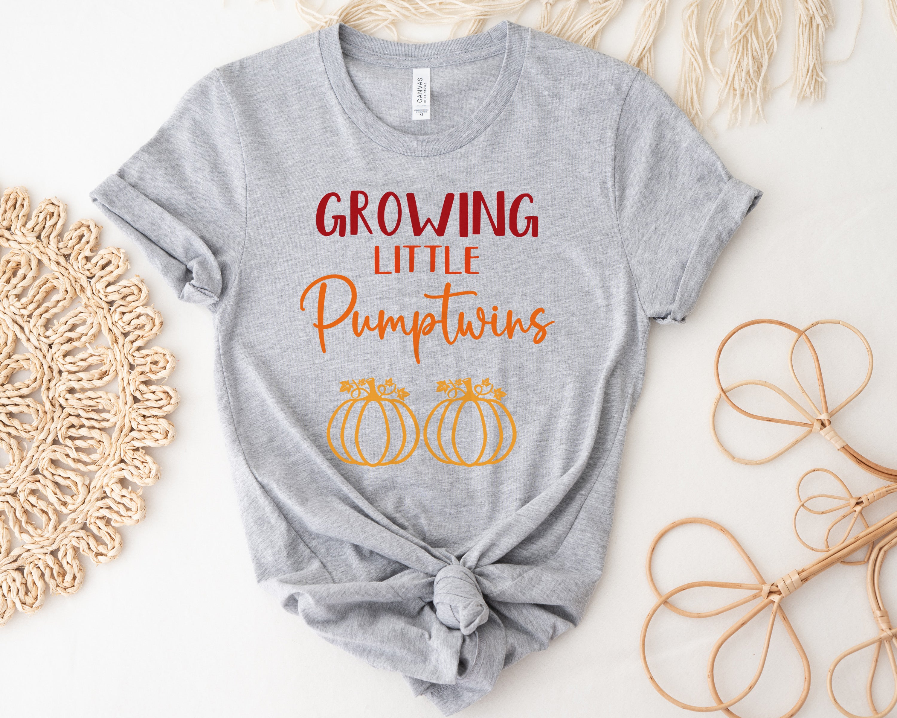 Growing Little Pumptwins| Maternity Twin Pregnancy Shirt
