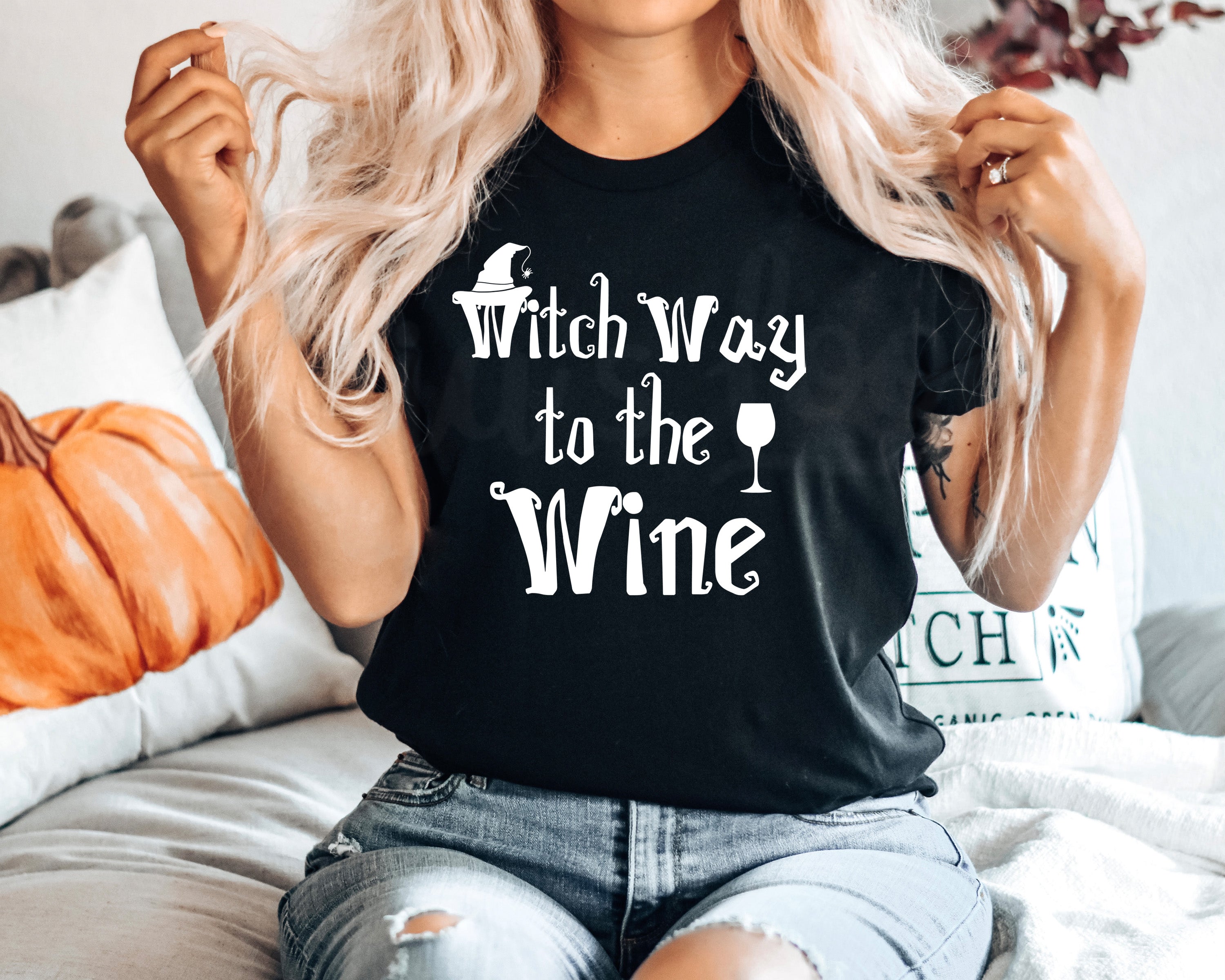 Witch Way To The Wine| Halloween Shirt
