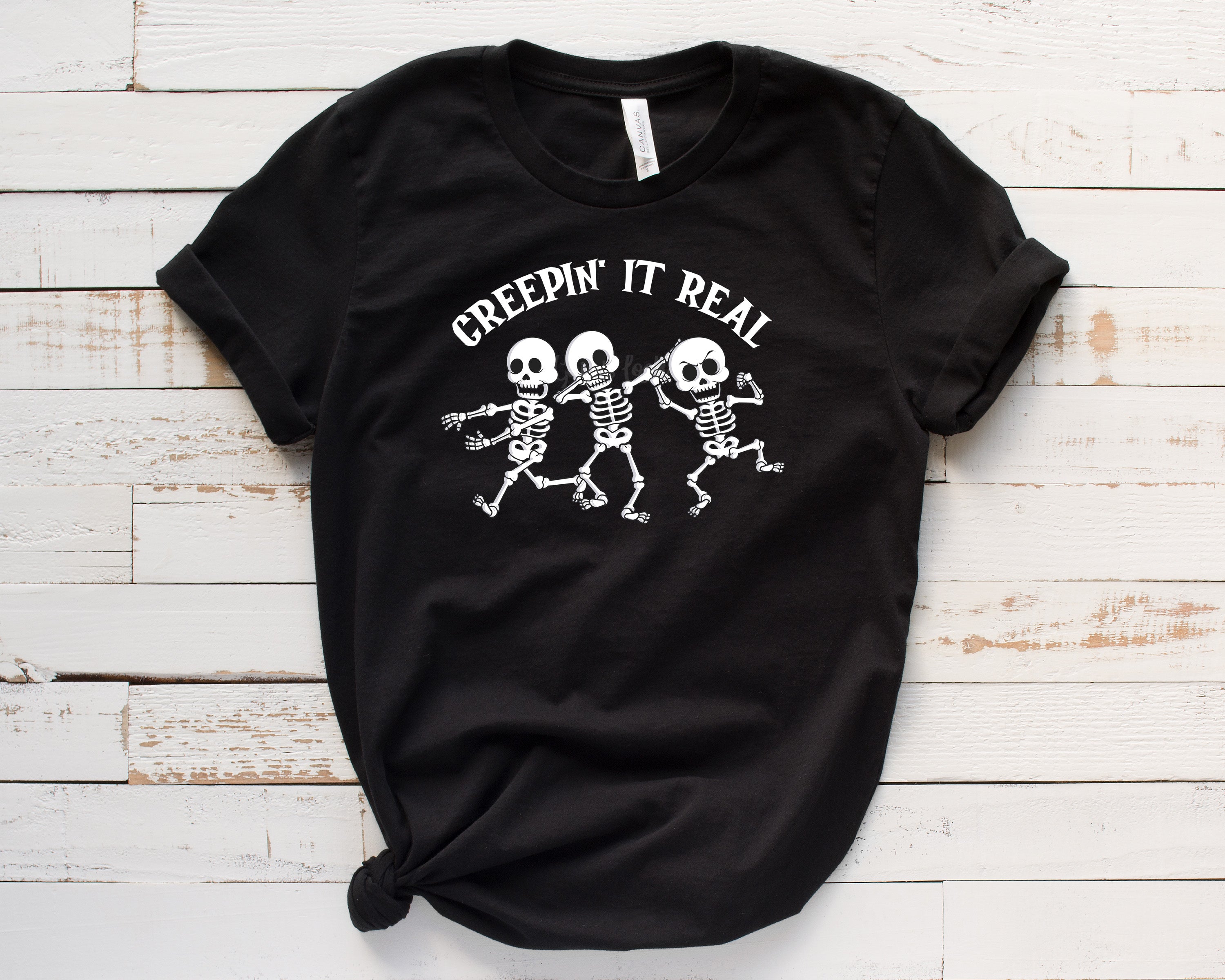 Creepin' It Real Shirt| Halloween Skeleton Shirt