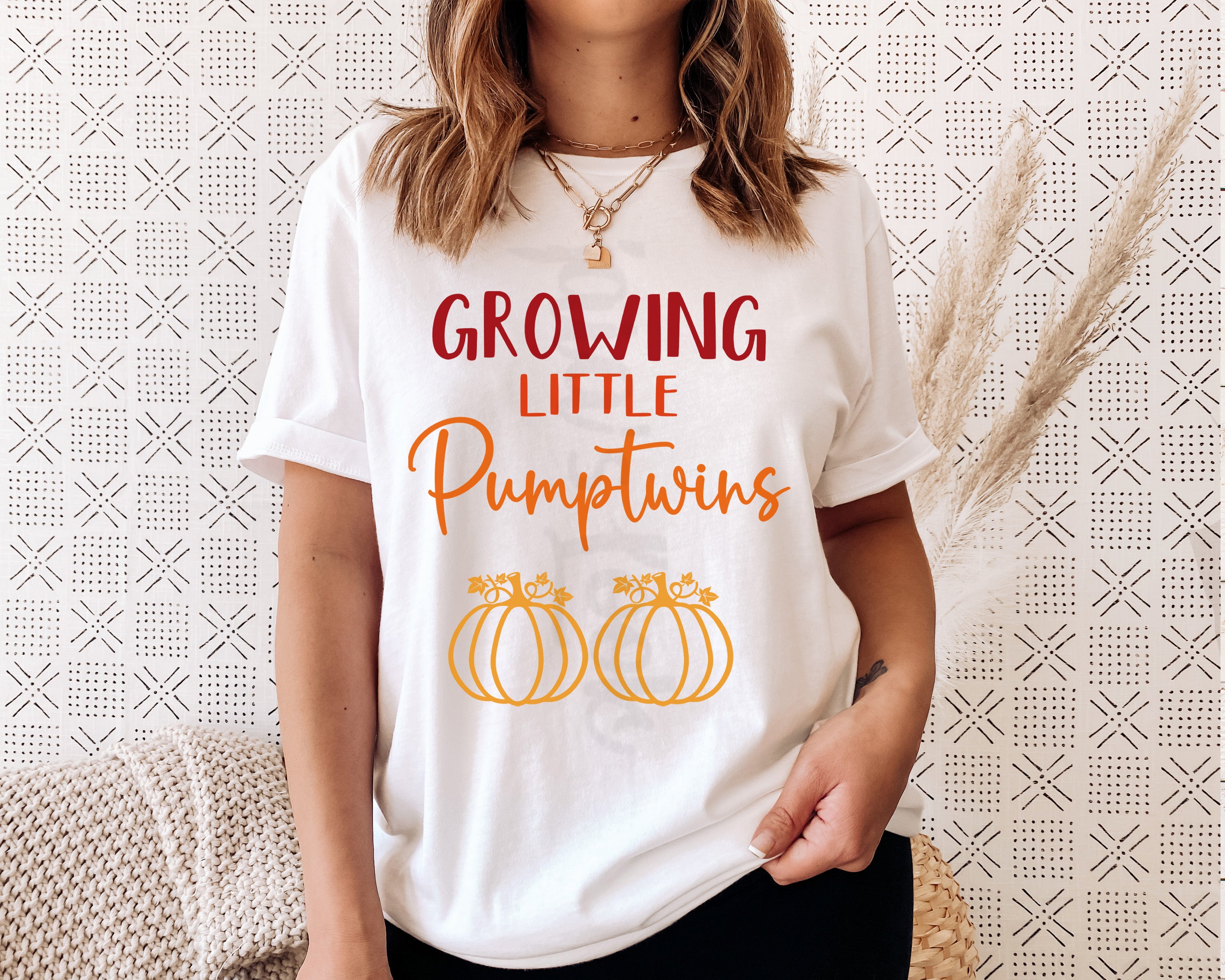 Growing Little Pumptwins| Maternity Twin Pregnancy Shirt