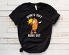Load image into Gallery viewer, Sun&#39;s Out Buns Out Black Hot Dog Shirt