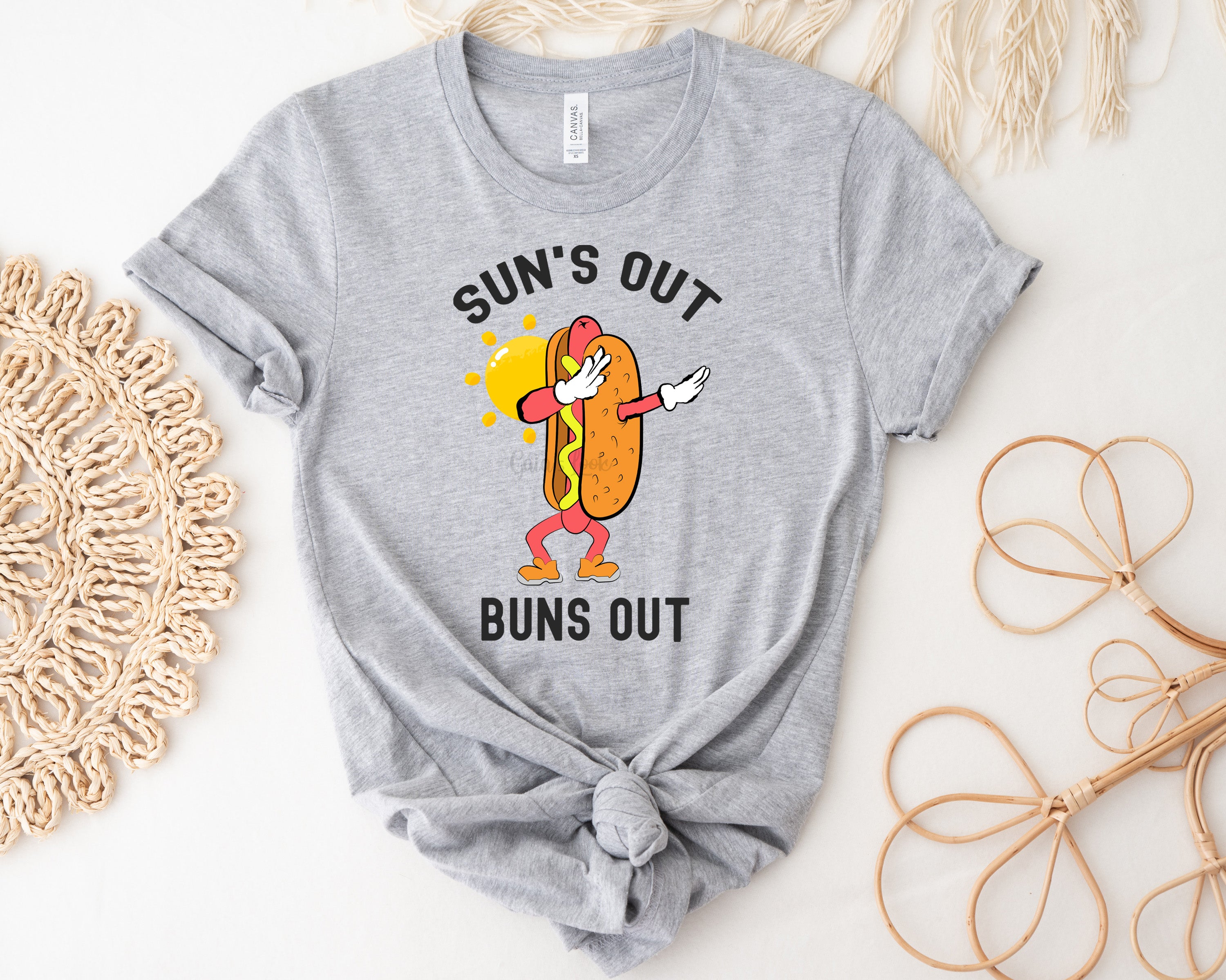 Sun's Out Bun's Out Hot Dog Shirt